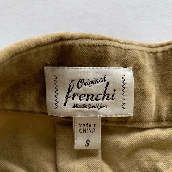 FRENCHI Pleated Skirt Velvet Feel/ Camel Color - Picture 4 of 6